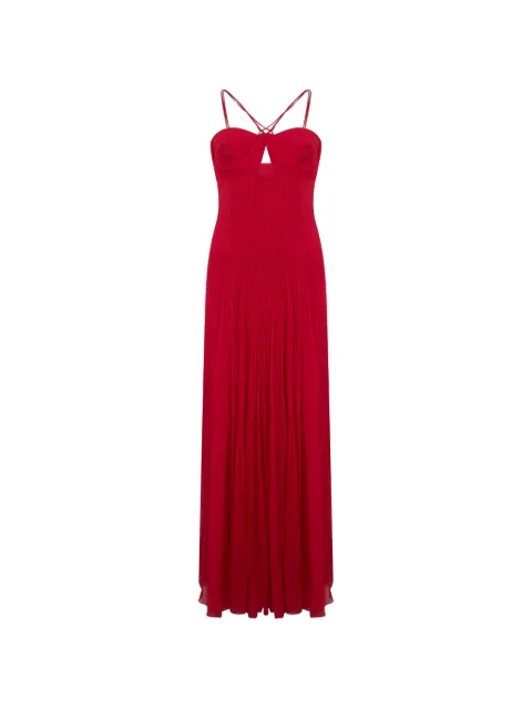 Alberta Ferretti ruched maxi dress Red A04281614