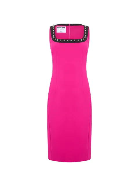Moschino stud-embellished sleeveless midi dress Pink A04385425