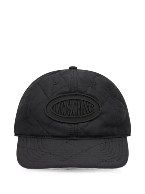 Moschino quilted-patch baseball cap Black A92238269