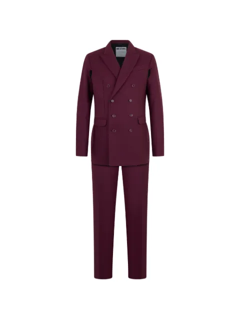 Moschino double-breasted cut-out suit Red A25057010