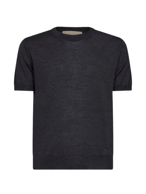 Valentino Garavani short-sleeve knitted T-shirt Grey VKC38QBH9