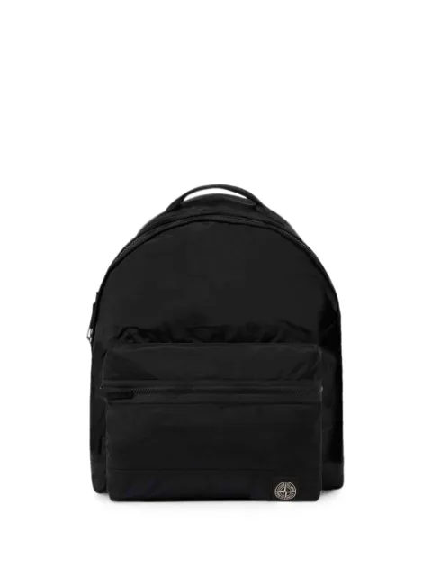 Stone Island logo-patch backpack Black L2S159200016S0251
