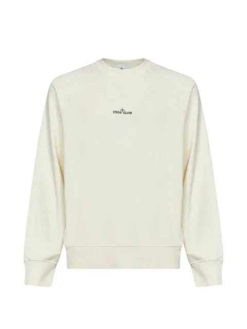 Stone Island logo-print Compass fleece oversized sweater Neutrals L2S156100008S0466