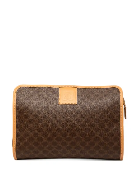 Celine Pre-Owned 2014 Macadam Coated Canvas clutch bag Brown WUAX58IAIKLYYZAT