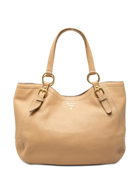 Prada Pre-Owned 2000-2026 Vitello Daino tote bag Neutrals ZFHKKV01BWT0QX4J