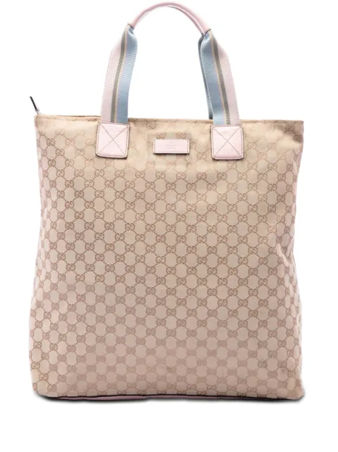 Gucci Pre-Owned 2016-2026 GG Canvas Web Vertical tote bag Neutrals EPFDEJI8TVXASZIN