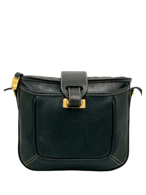 Loewe Pre-Owned 2010-2026 Leather Anagram crossbody bag Black C16QR2IN53467BF4