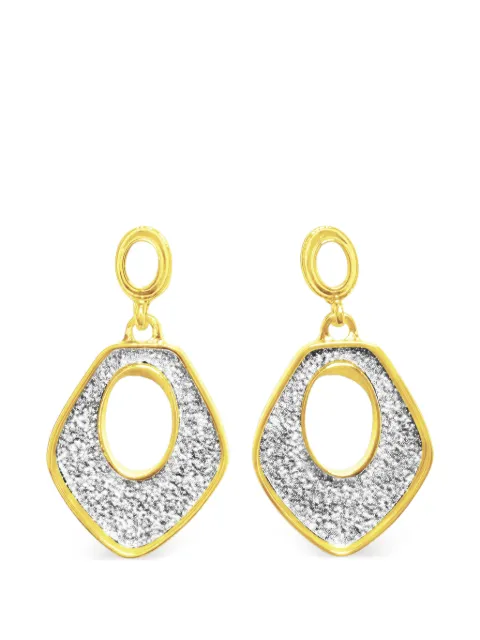 HZMER JEWELLERY Sukha glitter-effect drop earrings Gold MCSEG606