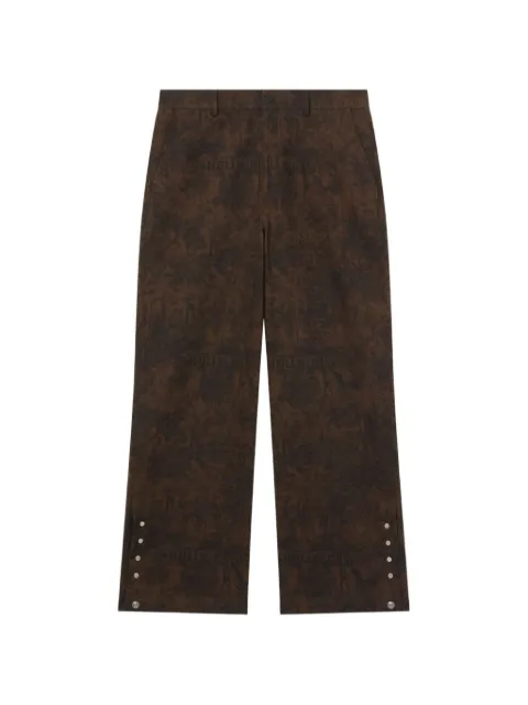Palm Angels Starleaf all-over-print trousers Brown PAMCA03W26FB046010