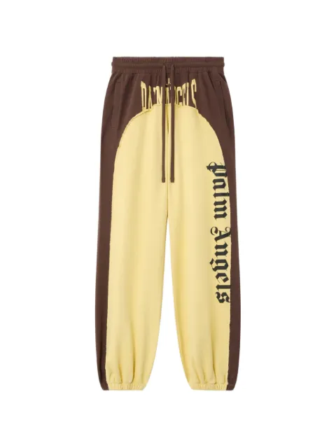 Palm Angels logo loose sweatpants Yellow PAMCH03F26FL016019
