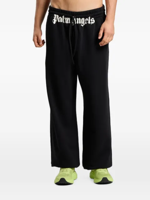 Palm Angels logo-print track pants Black PAMCH01F26FL021003