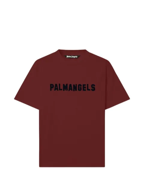 Palm Angels logo-print T-shirt Red PAMAA01W26JR182710