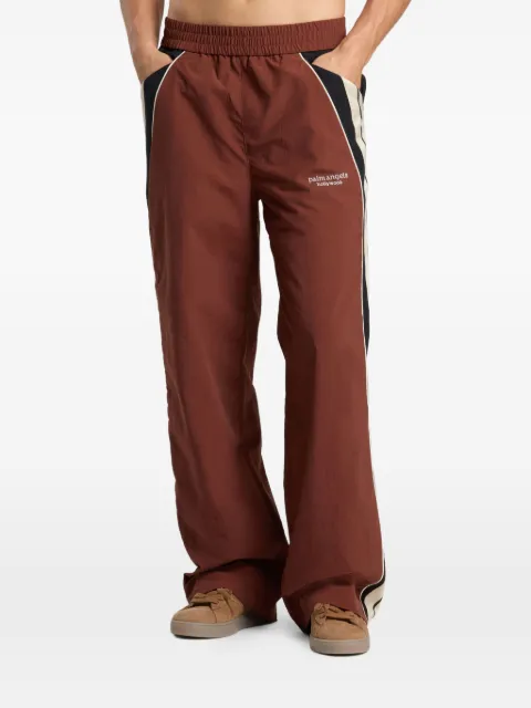 Palm Angels Hollywood logo-print track pants Brown PAMCA02F26FB016010