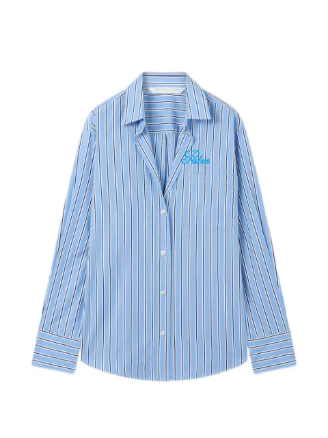 Palm Angels Palm Sway oversized shirt Blue PAWGA02F26FB014403