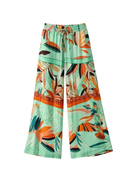 NEMA floral-print palazzo pants Green 15104N110