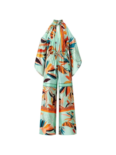 NEMA floral-print halterneck jumpsuit Green 15101N024