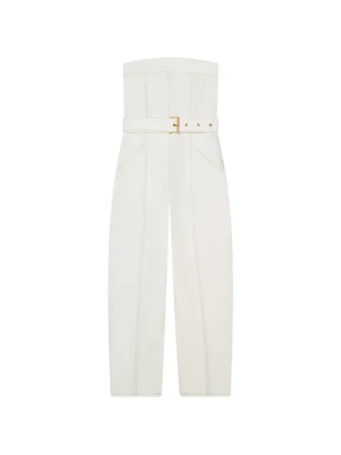 Armani Exchange belted-waist strapless jumpsuit White XW002255AF21335