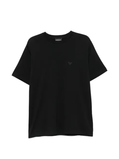 Emporio Armani logo-embroidered T-shirt Black EM007287AF14795