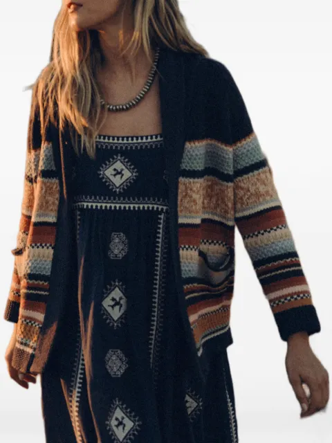 The Great. Mountain Lodge striped cardigan Blue S603017