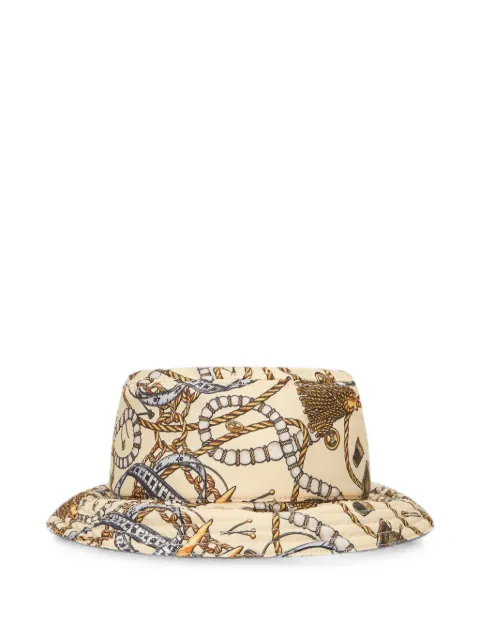 Moschino printed bucket hat Neutrals A92218272
