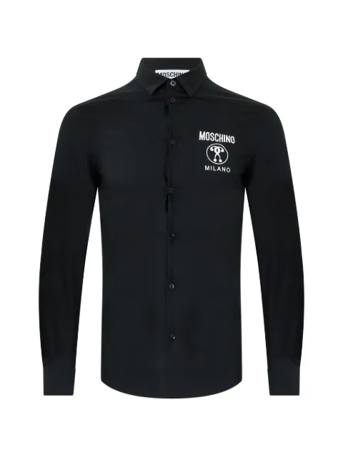 Moschino logo-print long-sleeve shirt Black A02049996