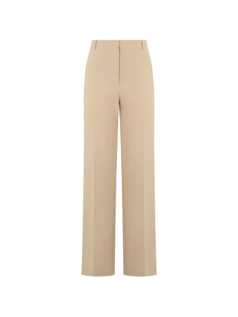 Alberta Ferretti high-waisted pressed-crease trousers Neutrals A03251627