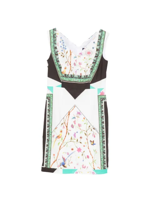 Roberto Cavalli Vintage 2000s floral-print sleeveless midi dress White RC250BVV