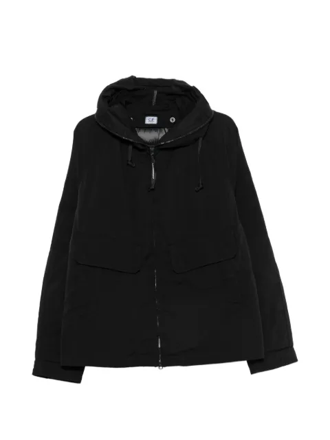 C.P. Company Goggle-detail hooded jacket Black 21CMOW078A110305G999