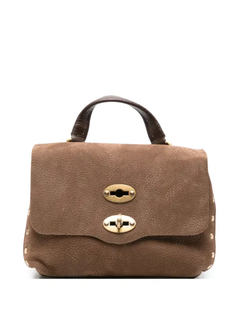 Zanellato Postina® studded pebbled-leather tote bag Brown 0680900070000BABY