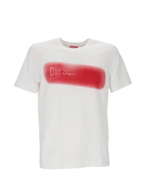 Diesel spray-paint logo-print T-shirt White A251210QIAM