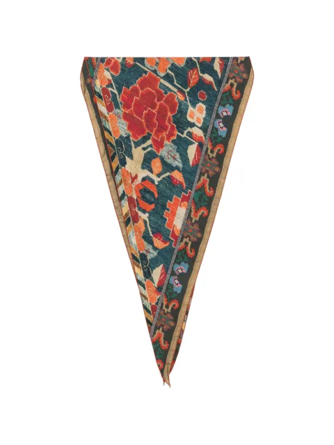Pierre-Louis Mascia floral-print scarf Blue ALOEUW65X120LMF