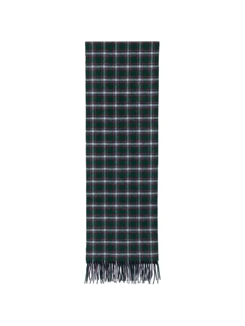 Nº21 tartan-pattern fringed scarf Green 69516978