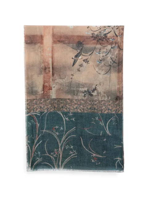 Pierre-Louis Mascia floral-print scarf Neutrals EUCLIDEXS135X195S