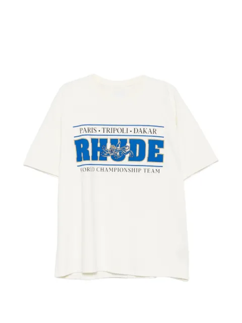 RHUDE logo-print T-shirt Neutrals RHFW26TT05012
