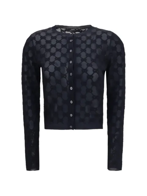 Gucci GG monogram-pattern cardigan Blue 875547PCEXXKFMR