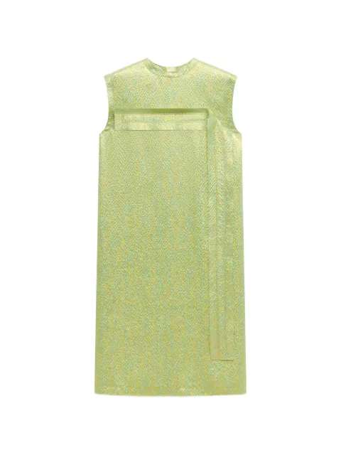 Marni green silk cloqué dress with panel detail Green ABMA1599U0UTSG56