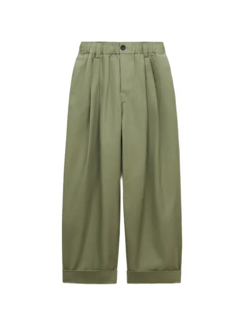 Marni green canvas pants with pleats Green PAMA0646J0UTC646