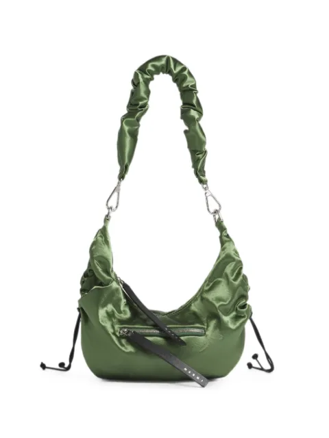 Marni smocked toggle-secured shoulder bag Green SCMP0092U1P9285