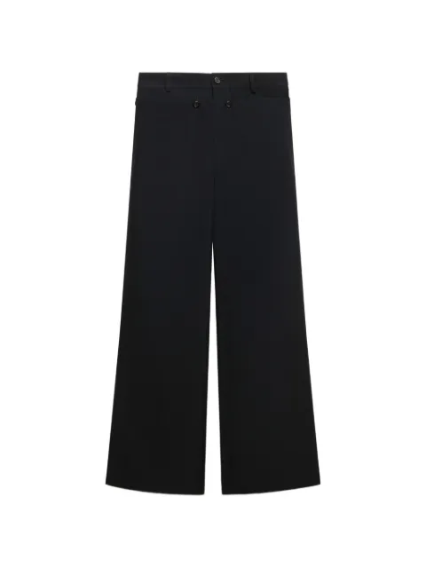 Marni black technical wool trousers with buttoned flap Blue PUMU0358A0UTWA55