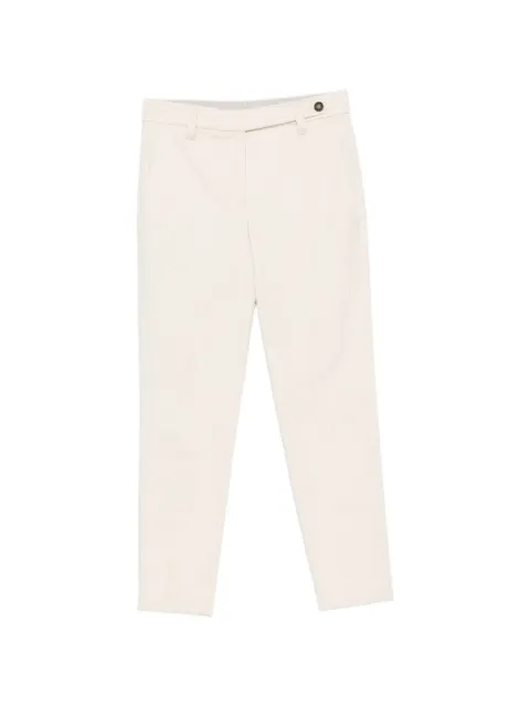 Brunello Cucinelli button-fastening slim-fit trousers Neutrals MA126P8703C9815