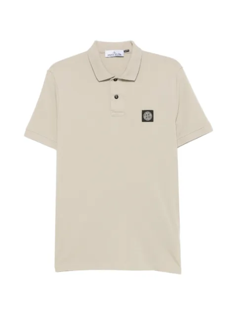 Stone Island logo-patch piqué polo shirt Green L2S152200008S0017