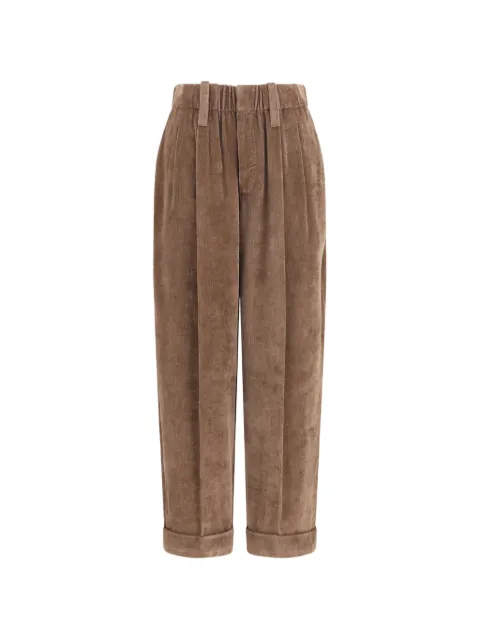 Brunello Cucinelli pleated corduroy trousers Brown MP547P9274C9812