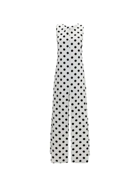 SA SU PHI Tuxedo polka-dot maxi dress White S26584JSJ