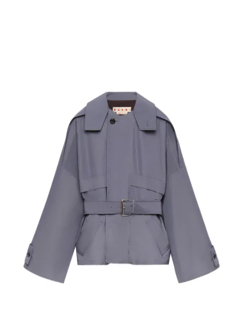Marni grey nylon blouson with belt Blue JKMA0424U0UTN942