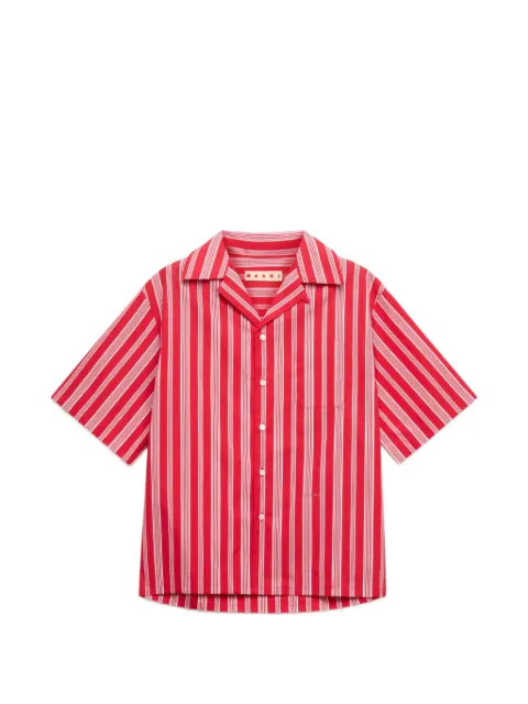 Marni striped short-sleeve shirt Red CUMU0213ASUTC662