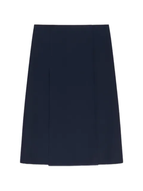 Marni deep blue techno wool skirt with pleats Blue GOMA0857U0UTWA55