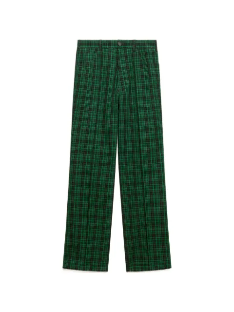 Marni checked wool trousers Green PUMU0354A2UTWA60