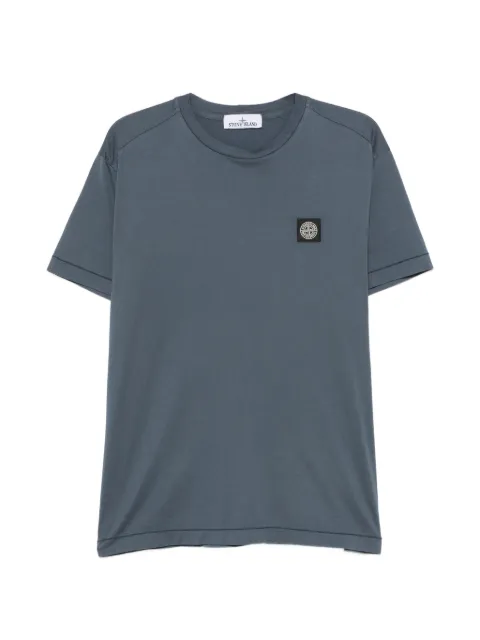 Stone Island logo-patch T-shirt Blue L2S152100027S0013
