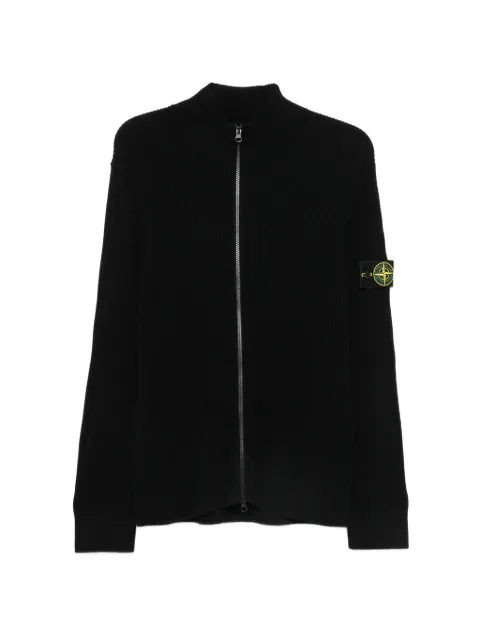 Stone Island logo-patch ribbed-knit sweater Black L2S155100017S00C2