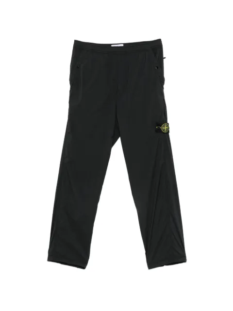 Stone Island logo-patch drawstring trousers Black L2S153100017S0474